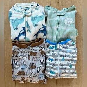 Bundle of Baby Boy Sleepers (Size 6-12m)
